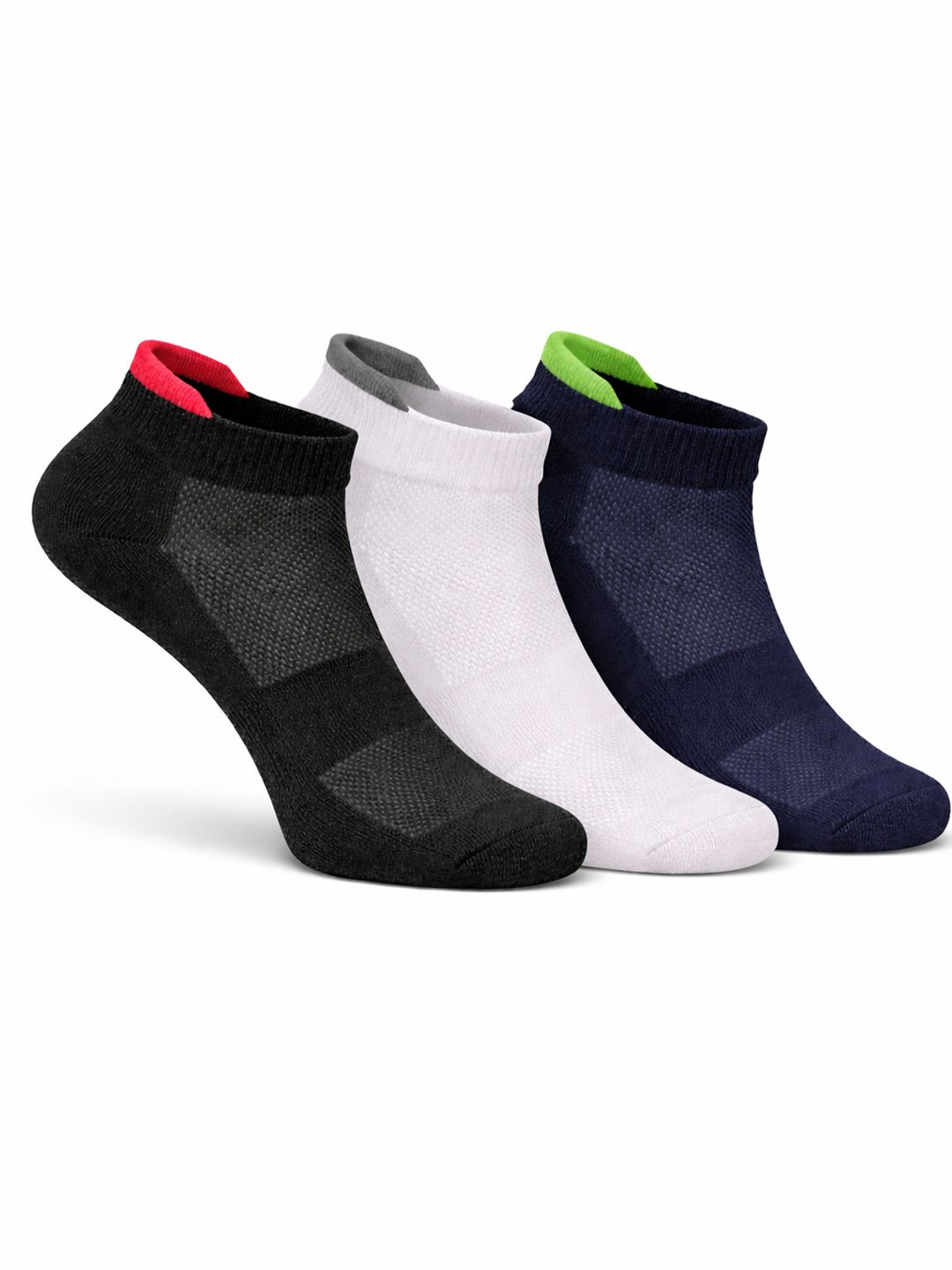 BERYX Pack of 3 Bamboo Super Soft & Odour-Free Breathable Ankle-Length Socks