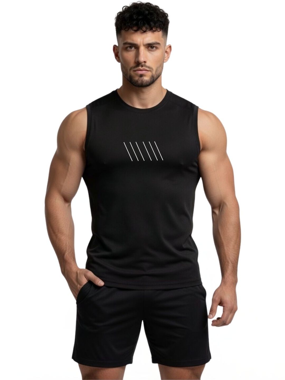 3Colors Printed Gym Vest