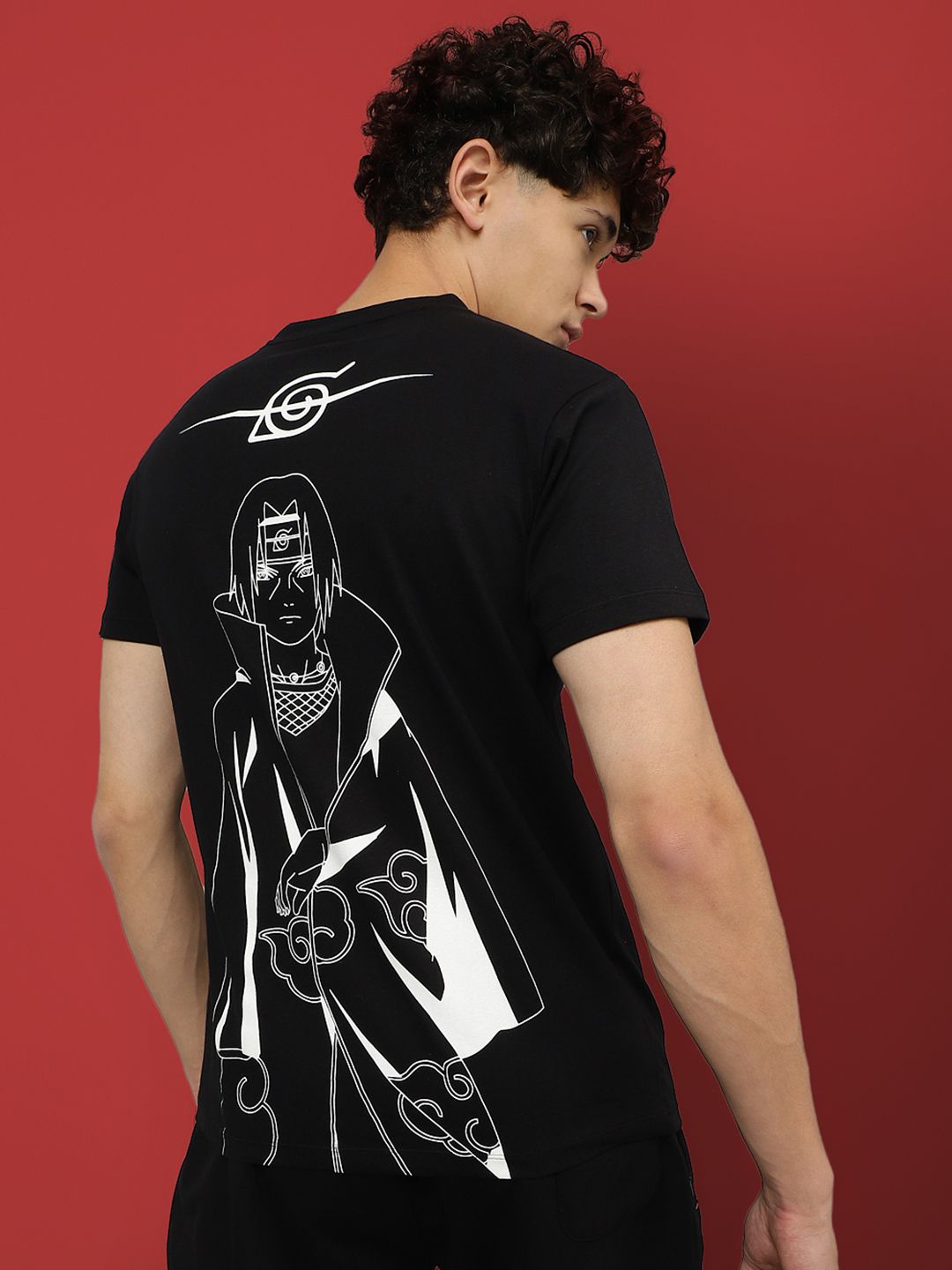 Free Authority Naruto Anime Printed Regular Fit Tshirt