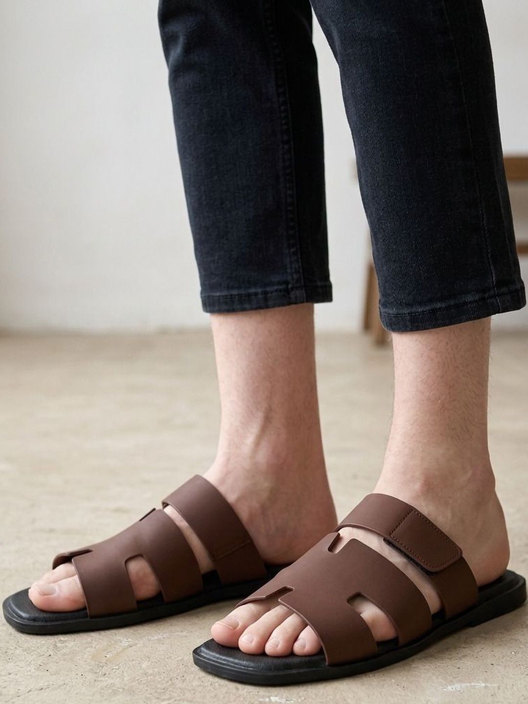 Mast & Harbour Men PU Comfort Sandals