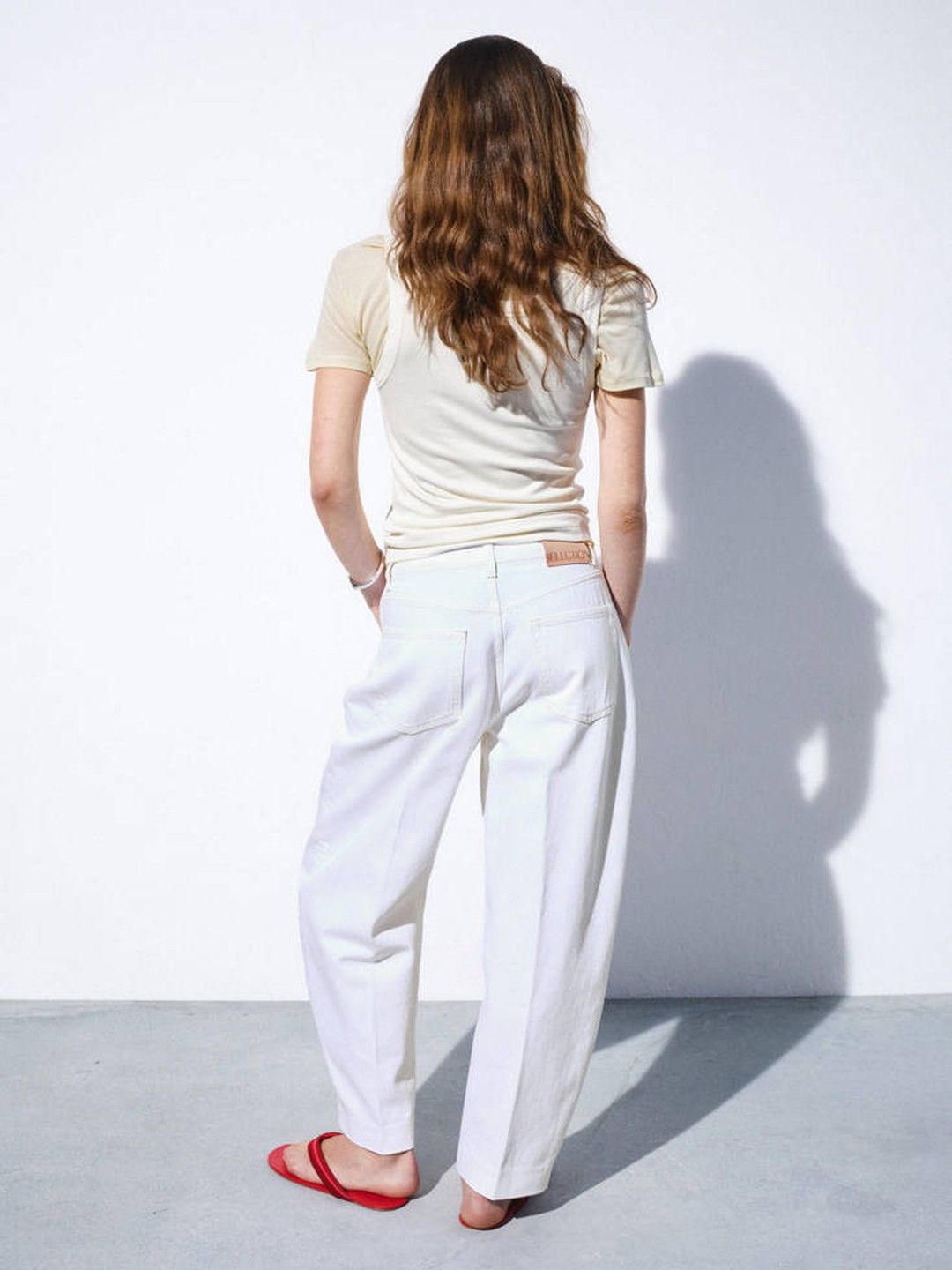 Pure Cotton High-Rise Balloon Fit Jeans