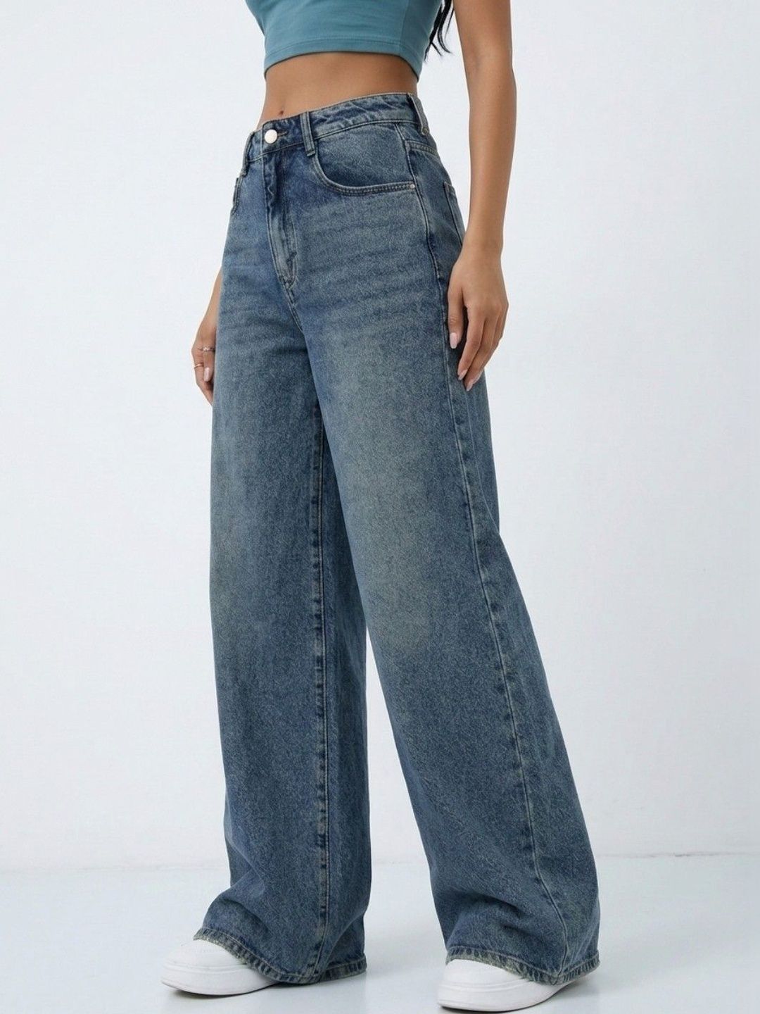R.Code by The Roadster Life Co. High-Rise Light Fade Acid Wash Stretchable Jeans