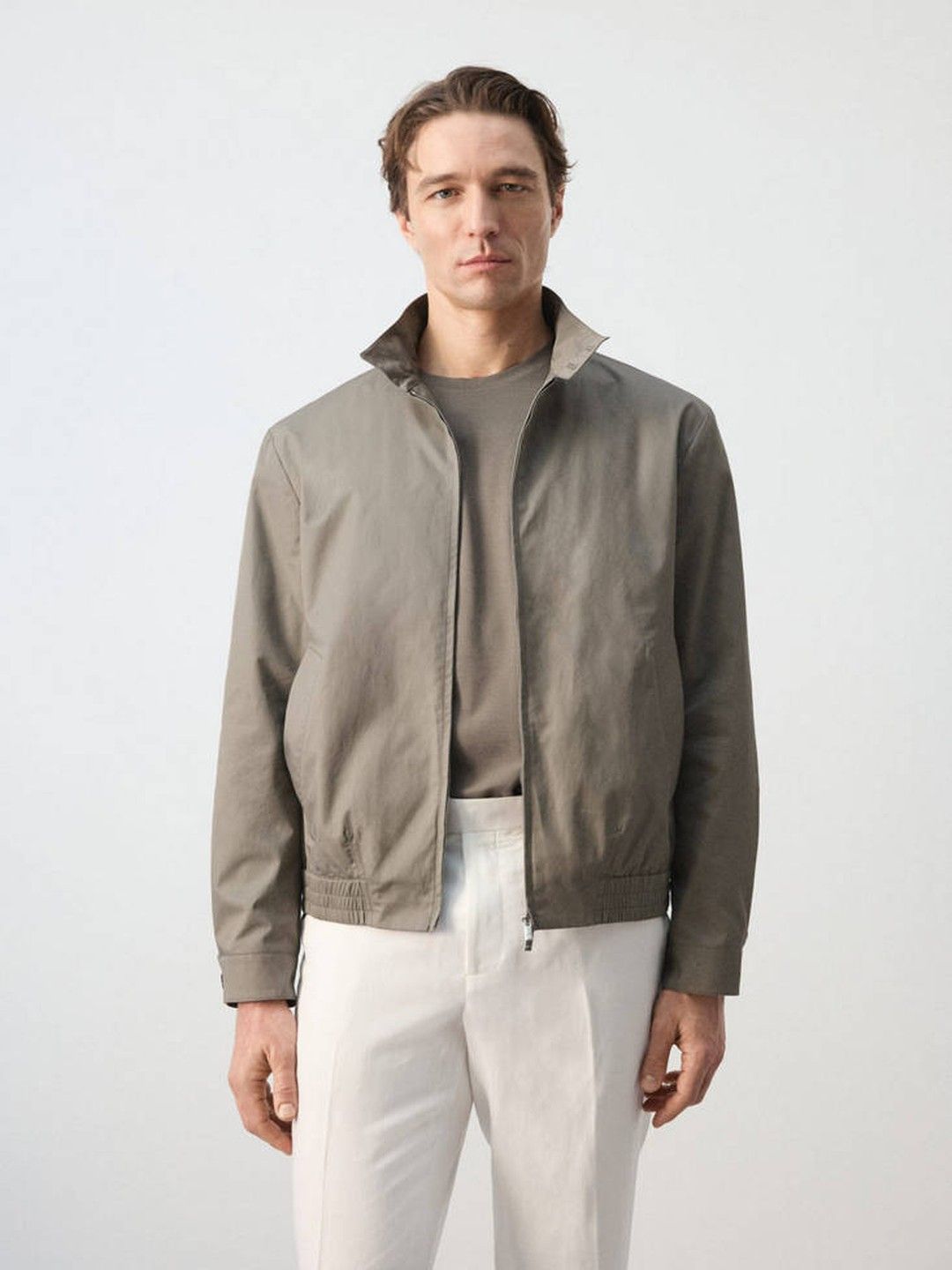 MANGO MAN Pure Cotton Bomber Jacket