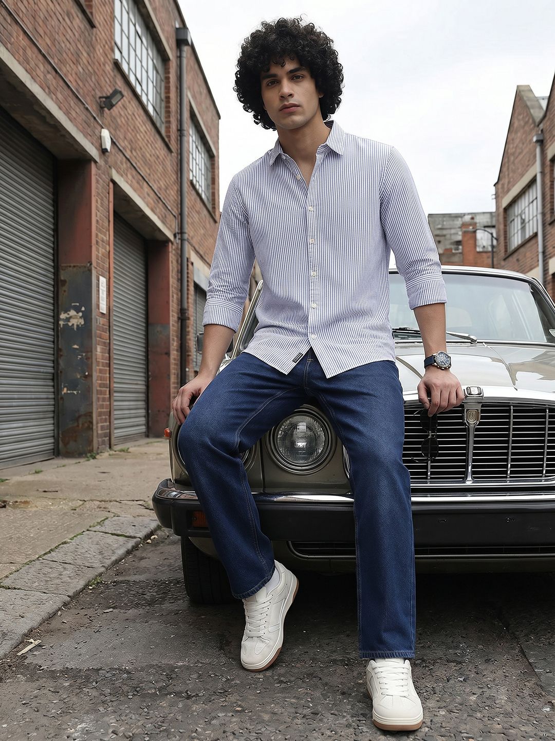 Roadster The Roadster Life Co. Striped Pure Cotton Casual Shirt