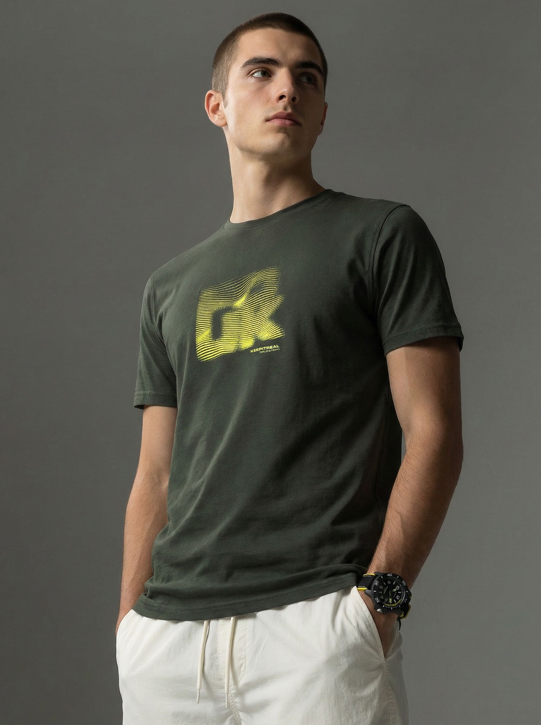 FCUK Printed Pure Cotton T-shirt