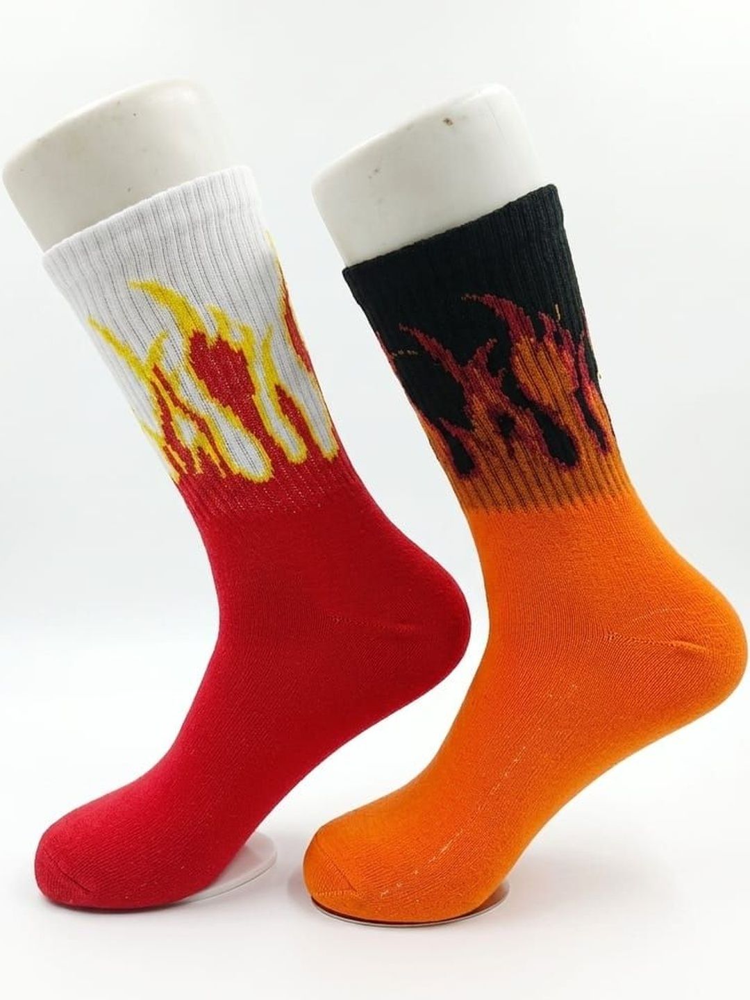 BEAR&BEYOND Men Pack of 2 Cotton Patterned Calf Length Socks