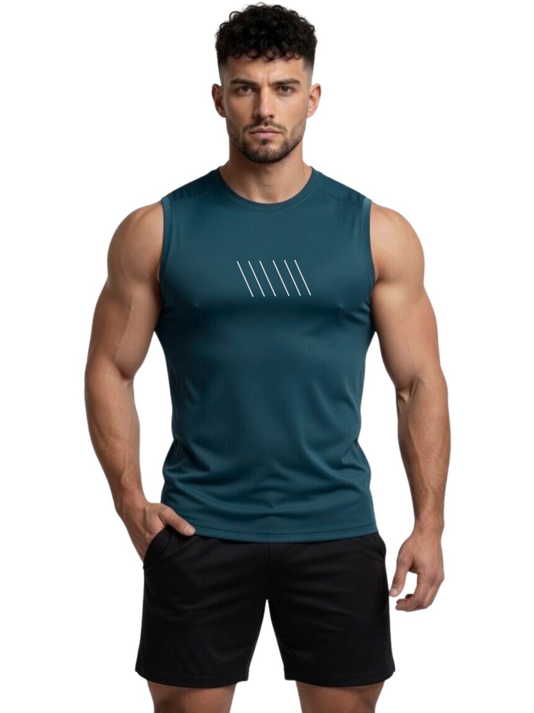 3Colors Printed Gym Vest