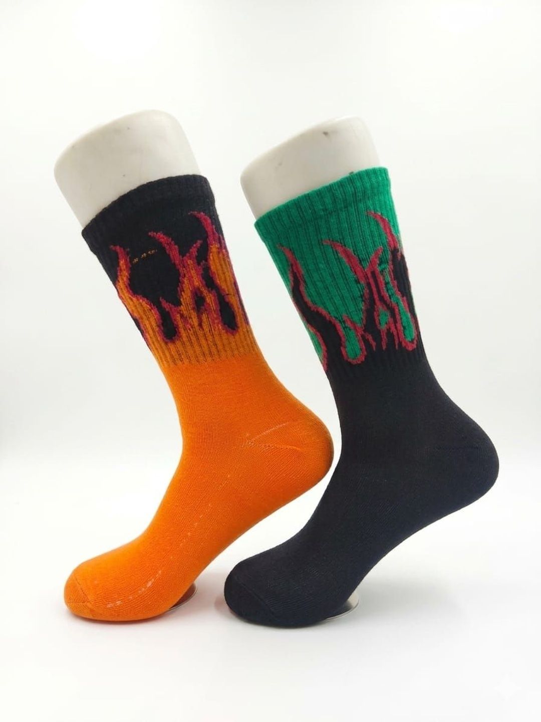 BEAR&BEYOND Men Pack of 2 Cotton Patterned Calf Length Socks