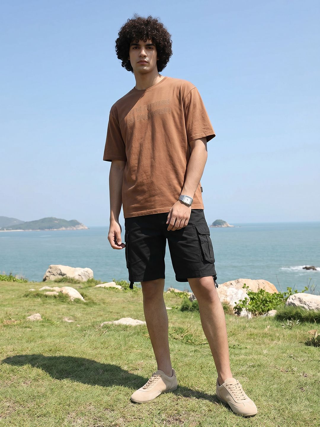 The Roadster Life Co. Typography Printed Pure Cotton Relaxed Fit T-shirt