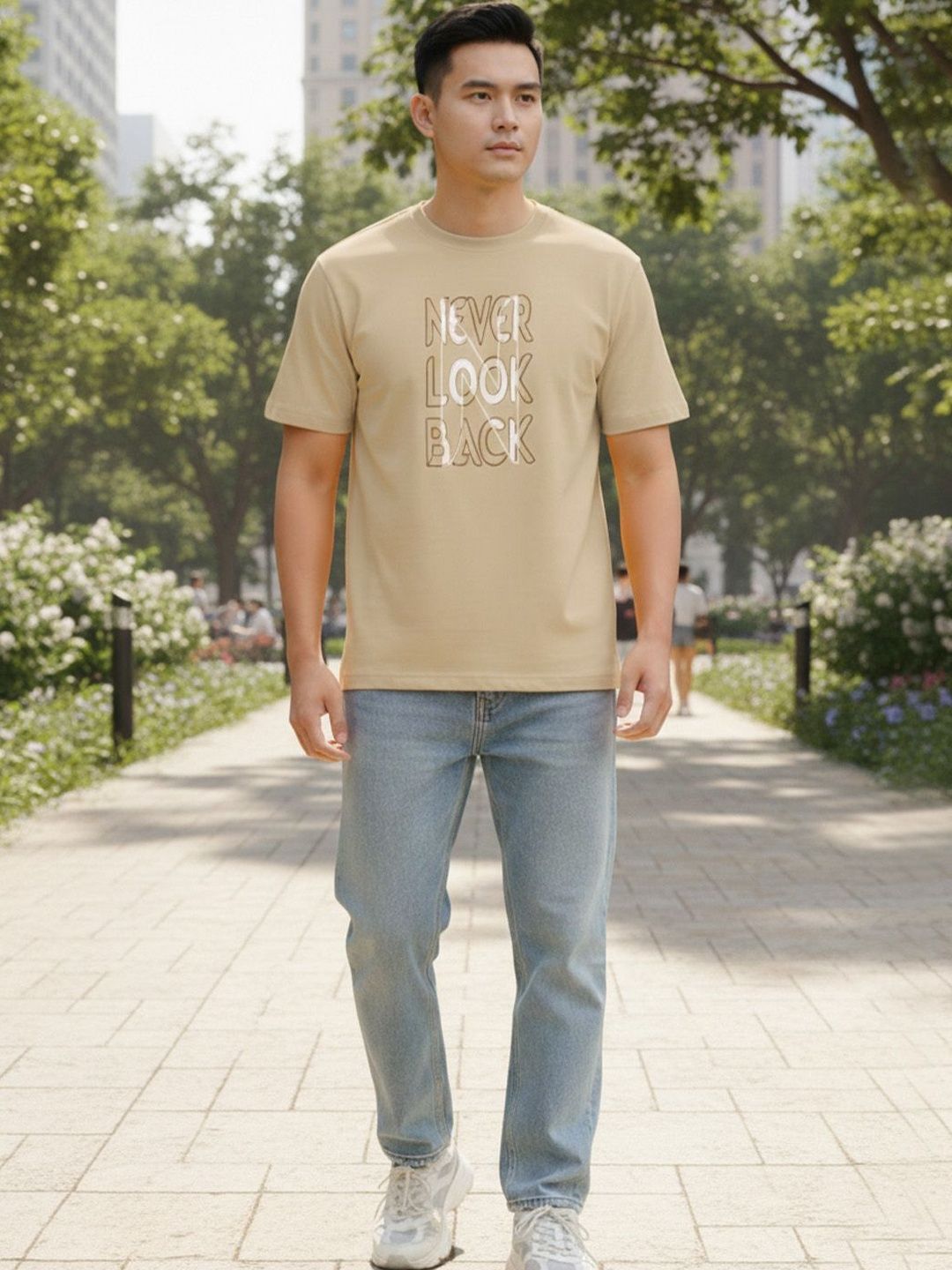 ST Trends Men Typography Printed T-shirt