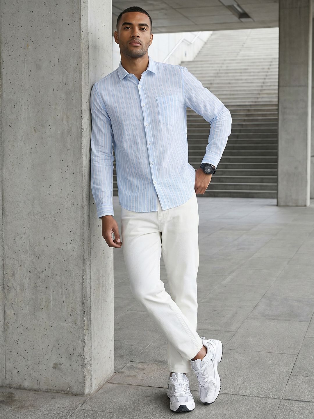 The Roadster Life Co. Striped Casual Shirt