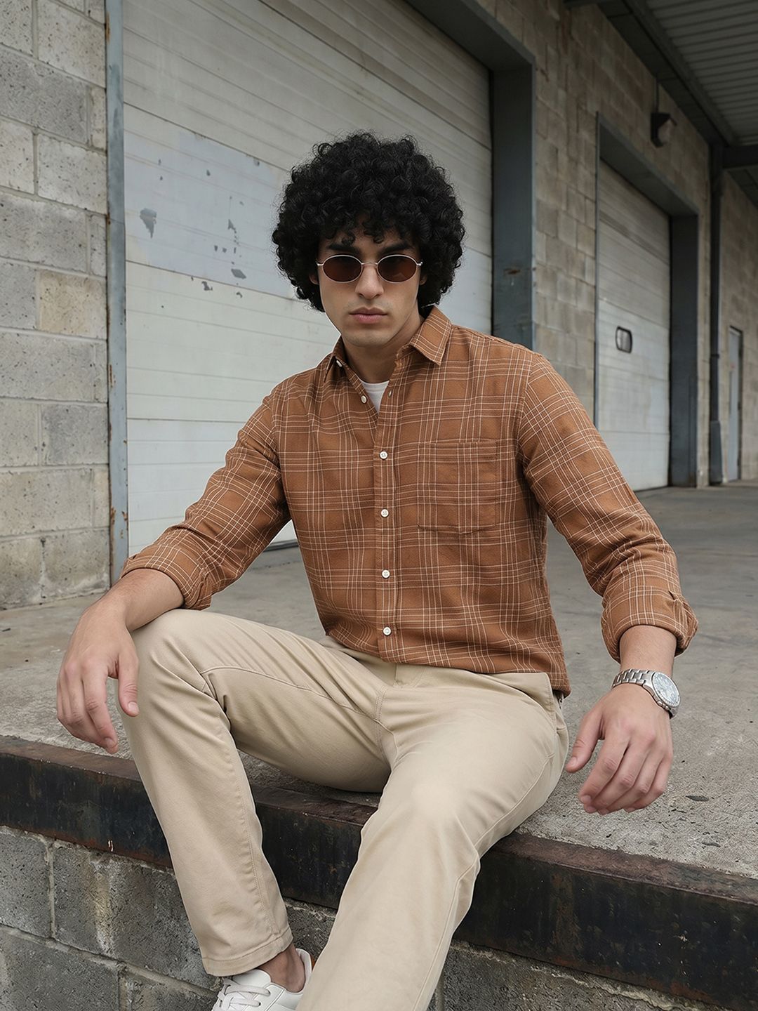 The Roadster Life Co. Checked Pure Cotton Casual Shirt