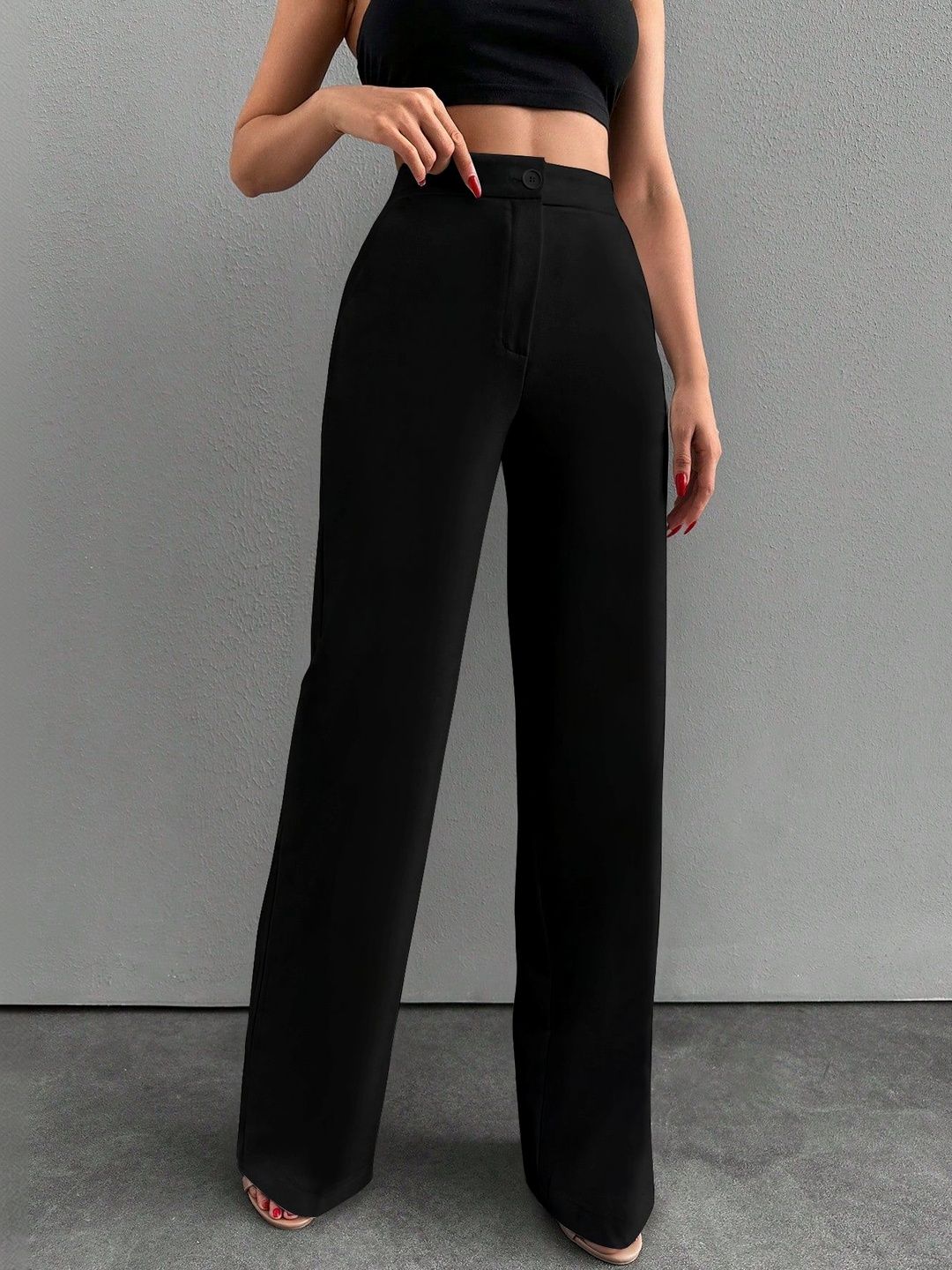 Mast & Harbour Women Relaxed High-Rise Trousers