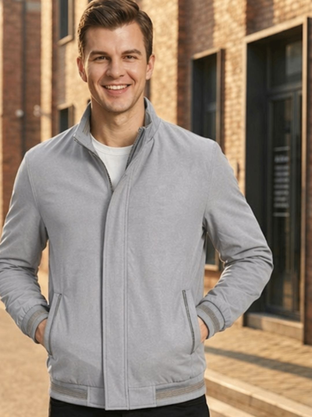 MIA FASHION Men Lightweight Bomber Jacket