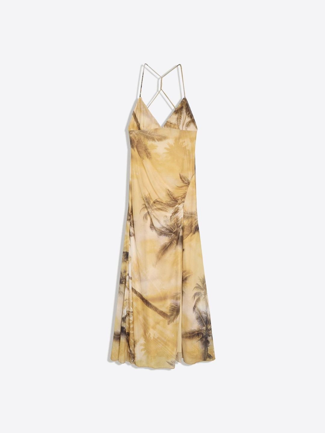 Tulle Halter Neck Midi Dress