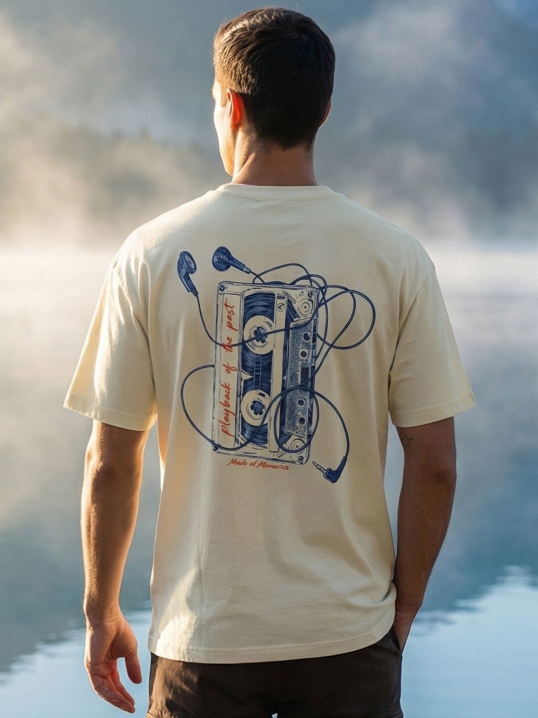 NOBERO Men Typography Printed Pockets T-shirt