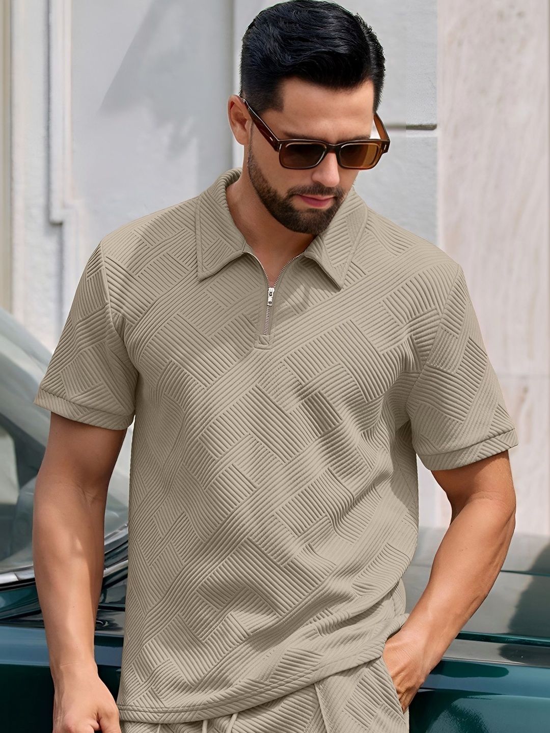 SZN Men Polo Collar T-shirt