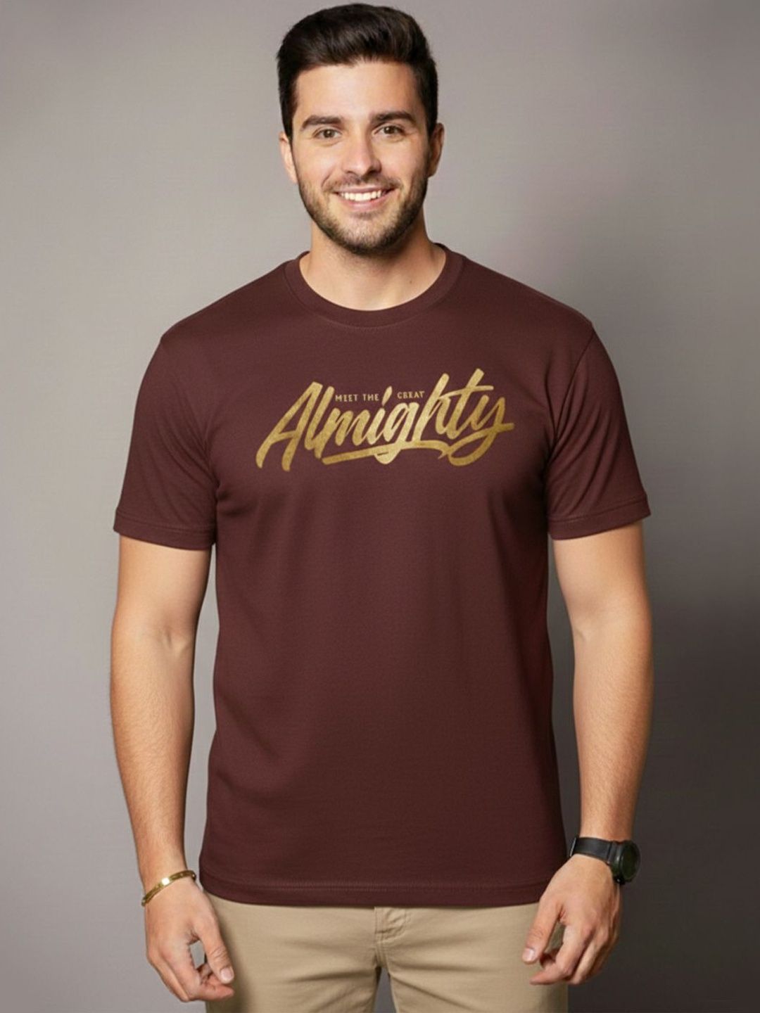 ST Trends Typography Printed Round Neck Full Sleeve T-shirt