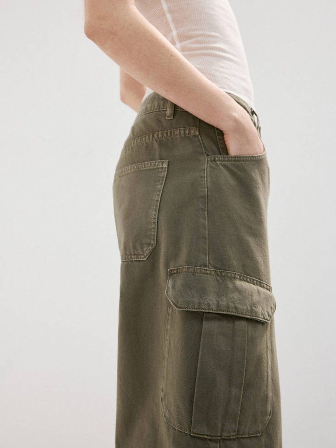 Pure Cotton Cargo Style Jeans