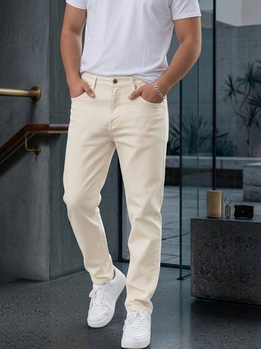 NIFFER FASHION Men Jean Mid-Rise Applique Jeans