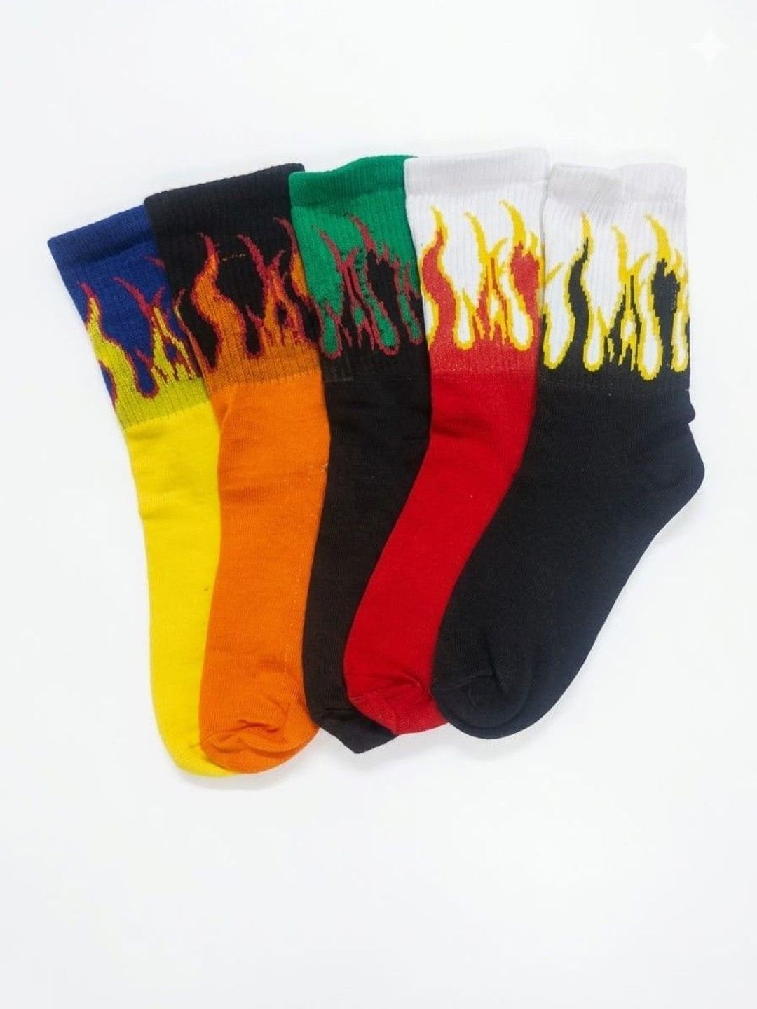 BEAR&BEYOND Men Pack of 5 Cotton Patterned Calf Length Socks
