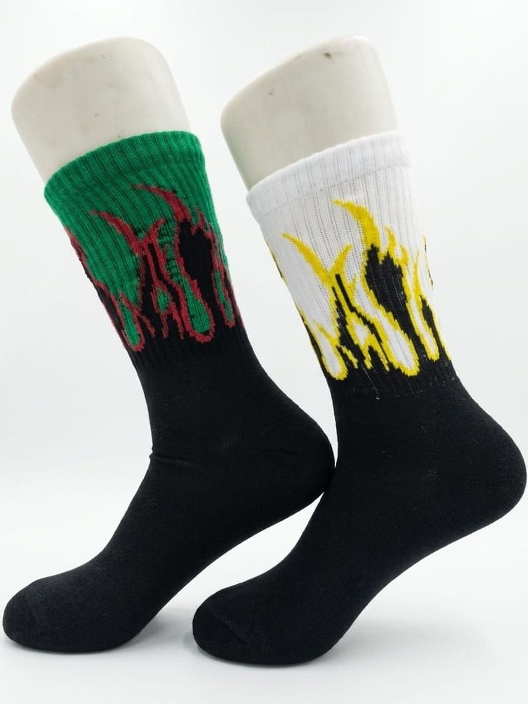 BEAR&BEYOND Men Pack of 2 Cotton Patterned Calf Length Socks