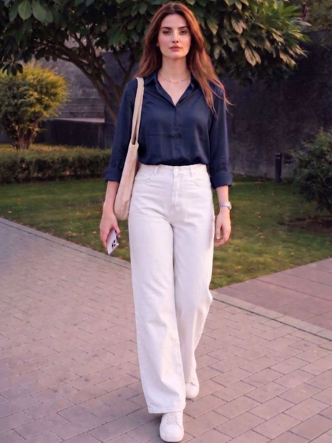 Women Wide Leg High-Rise Jeans zayla Women Comfort Wide Leg High-Rise Stretchable Jeans