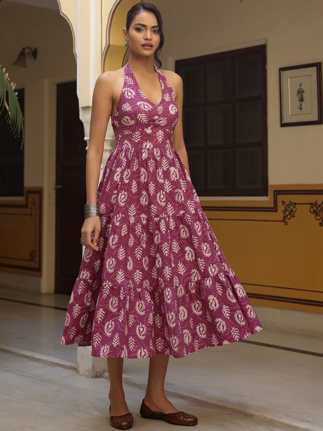 Buy anayna Printed Halter Neck Dress - Dresses for Women 30560723 | Myntra