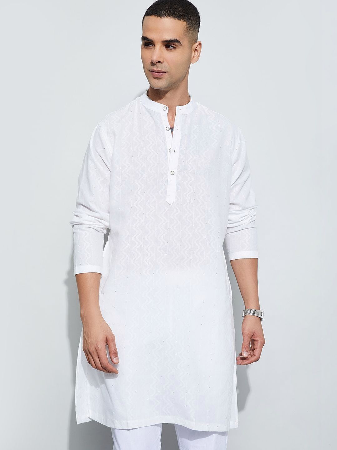 Melange by Lifestyle Men Sequinned Kurta