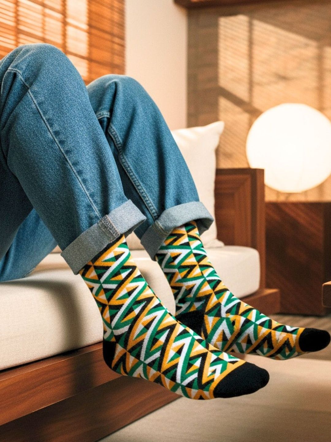 Dynamocks Unisex Cotton Patterned Above Ankle Socks
