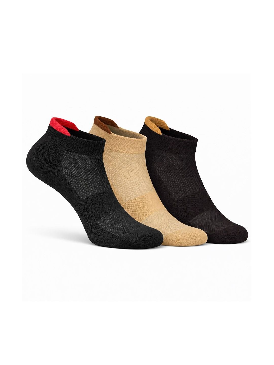 USOXO Unisex Pack of 3 Patterned Shoe Liners Socks