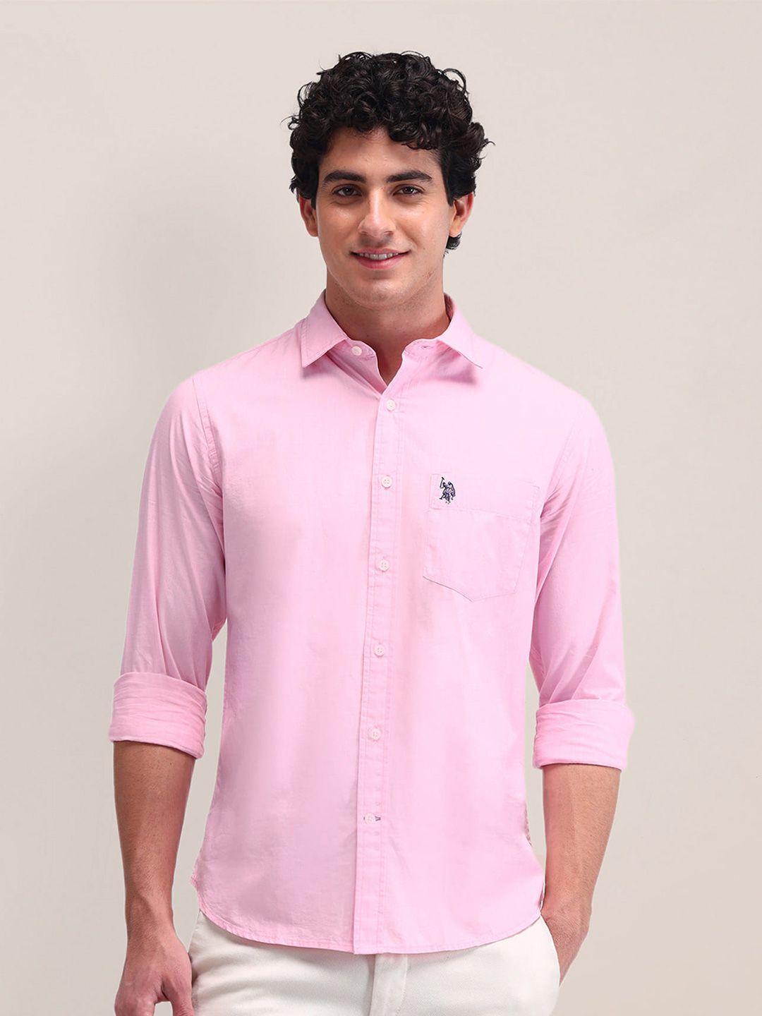 U.S. Polo Assn. Tailored Fit Pure Cotton Casual Shirt