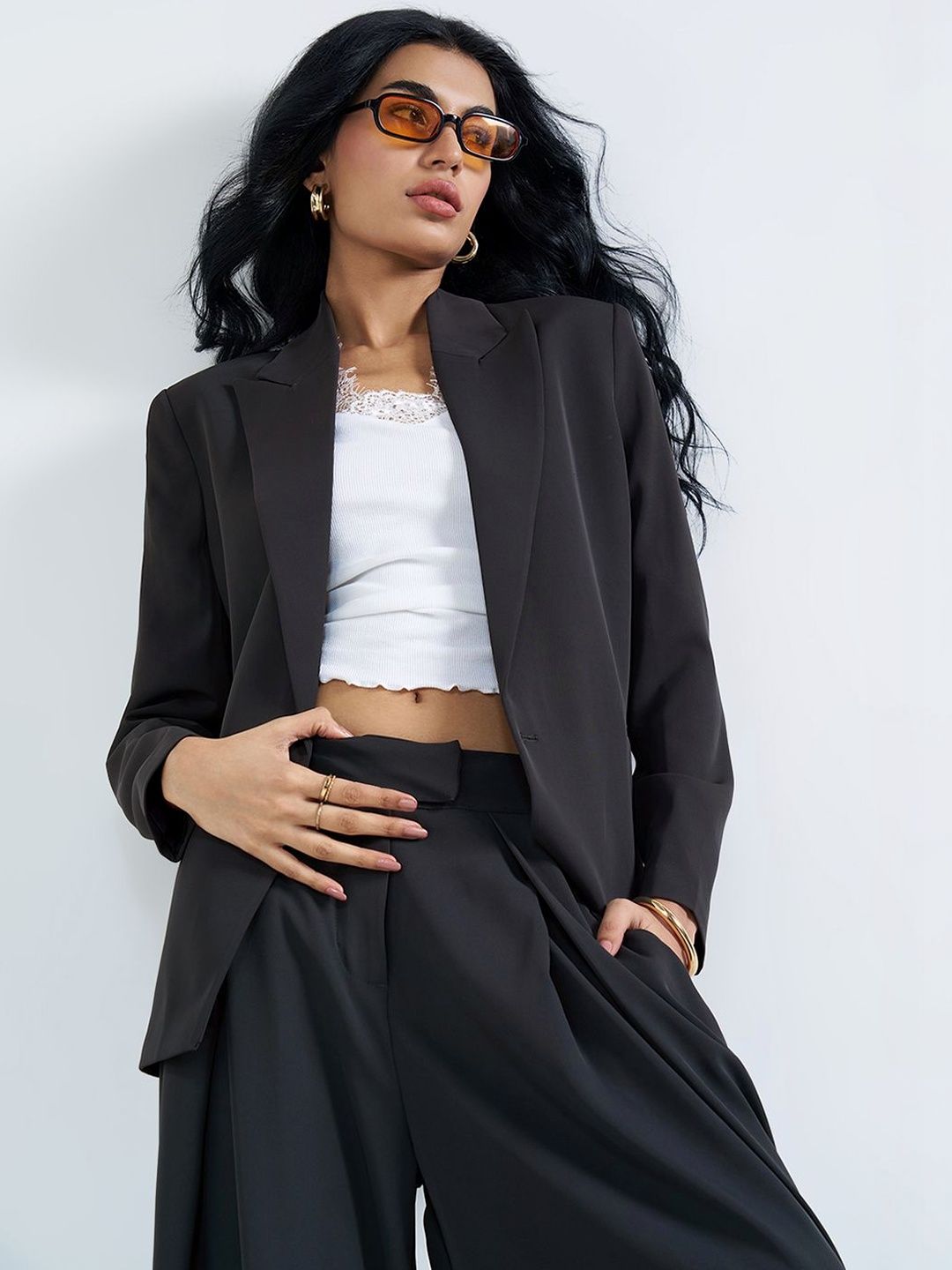 Honey by Pantaloons Notched Lapel Single-Breasted Blazers