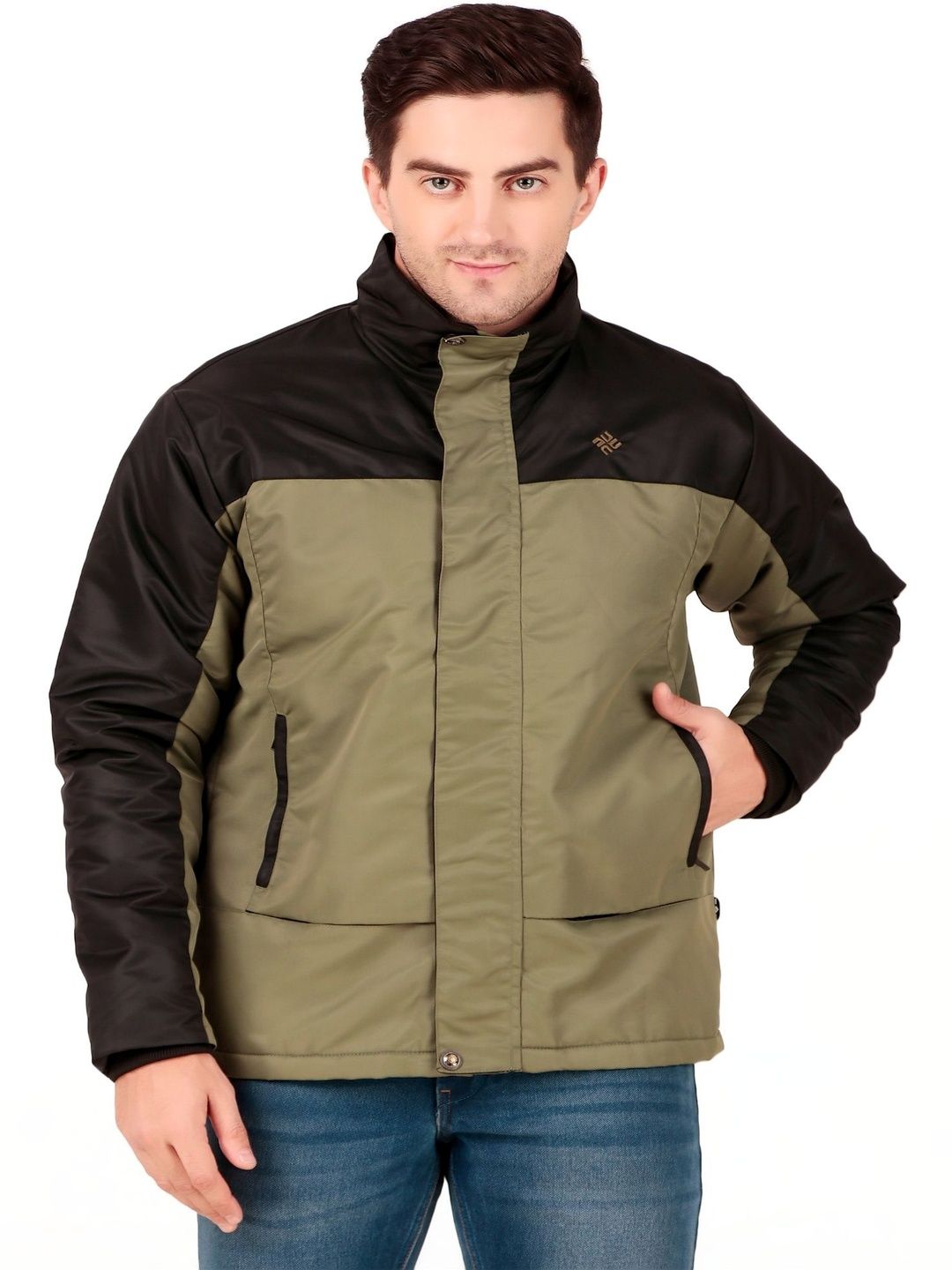 NU-9 Men Colourblocked Puffer Jacket
