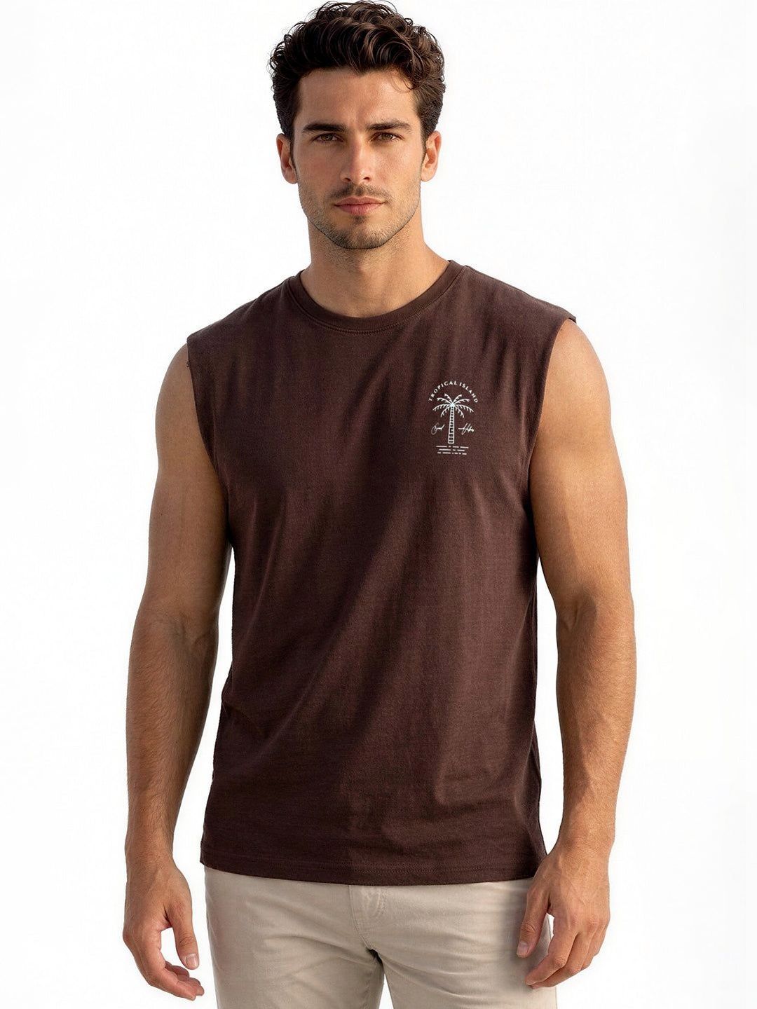 Status Quo Men Typography Printed Tropical T-shirt