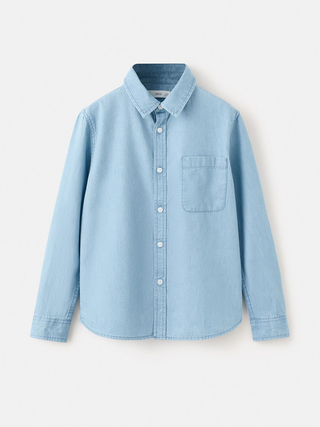 Mango Kids Mango Kids Boys Pure Cotton Chambray Casual Shirt