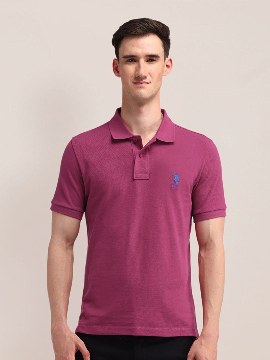 U.S. Polo Assn. Polo Collar Pure Cotton Slim Fit T-shirt
