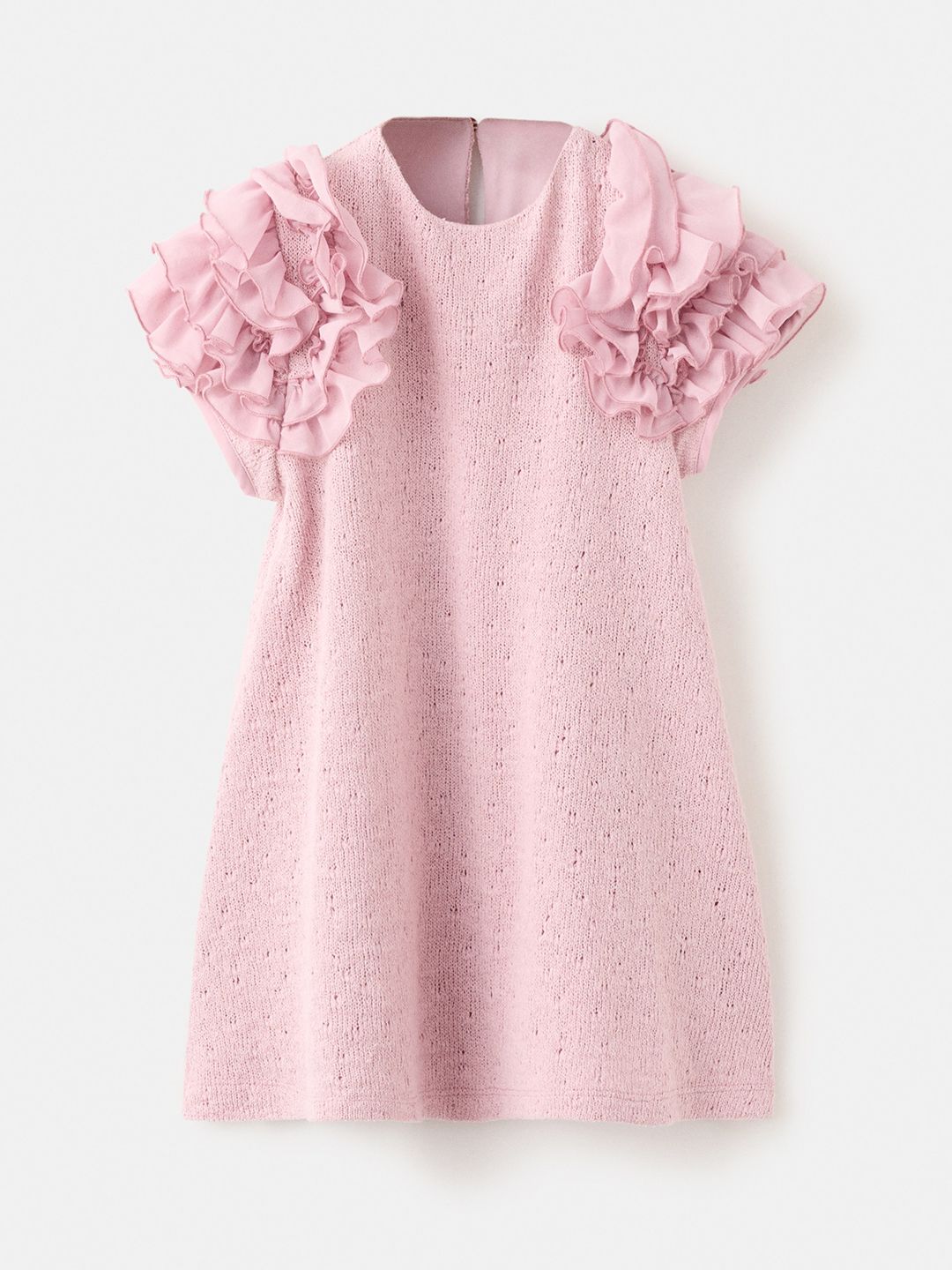 sachin and babi light blue dress Mango Chiffon Ruffle Maxi Dress - Dusky Pink