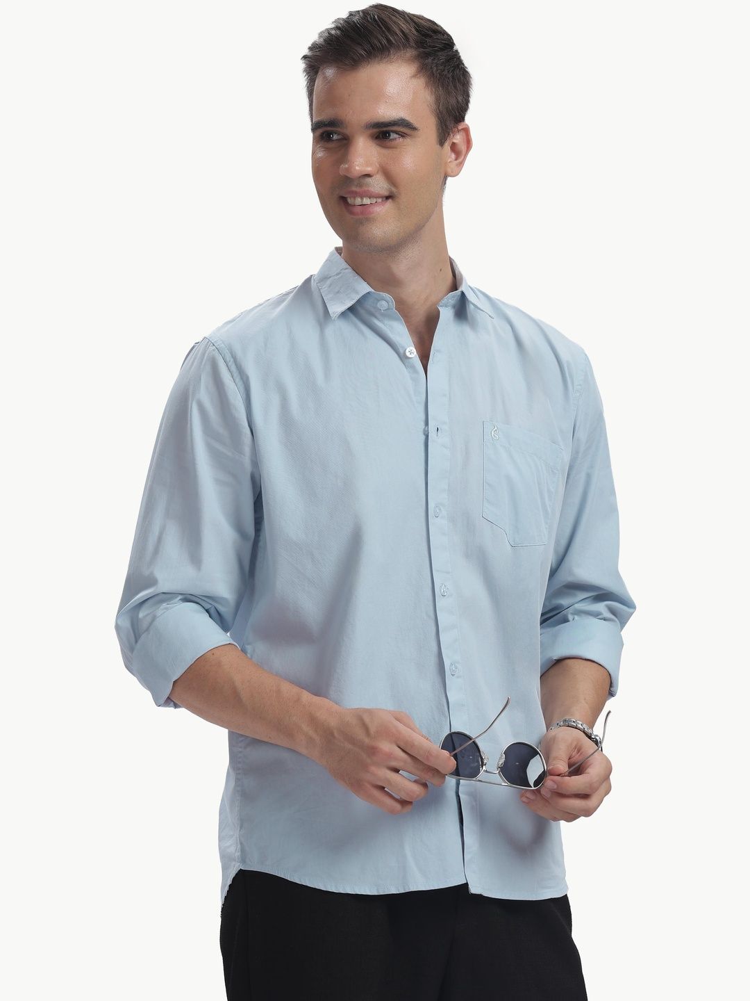 BLUE SQUAD Men Slim Fit Casual Shirt