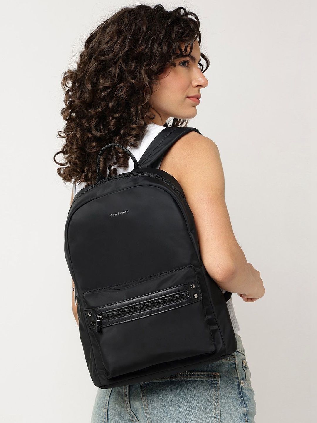 Fastrack Shadow Edge Nylon Backpack with 14 Inch Laptop Sleeve