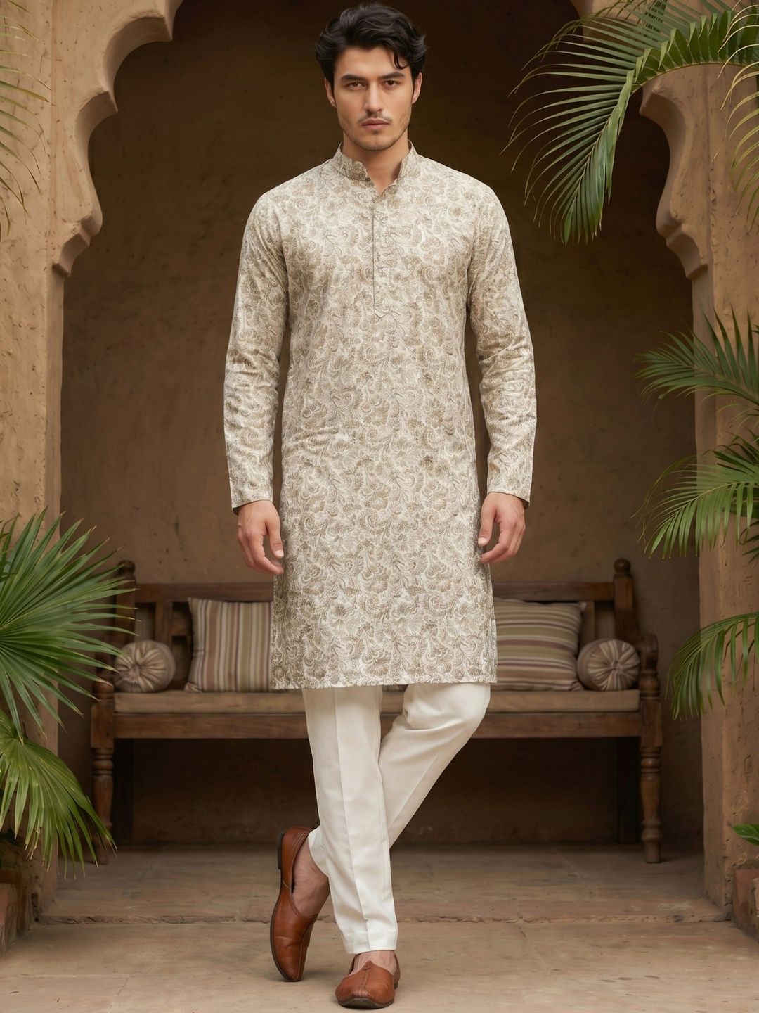 Anouk Men Paisley Printed Kurta
