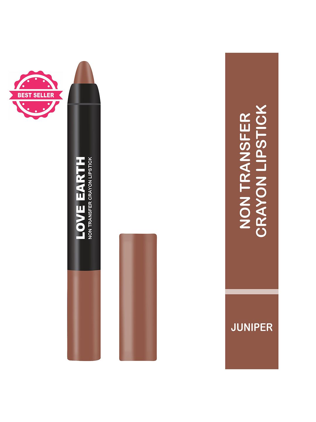 LOVE EARTH Non Transfer Crayon Lipstick - 3.5 g - Juniper