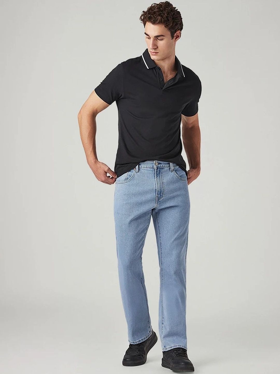 Men Bootcut Mid-Rise Jeans Levis Men Classic Bootcut Mid-Rise Light Fade Stretchable Jeans