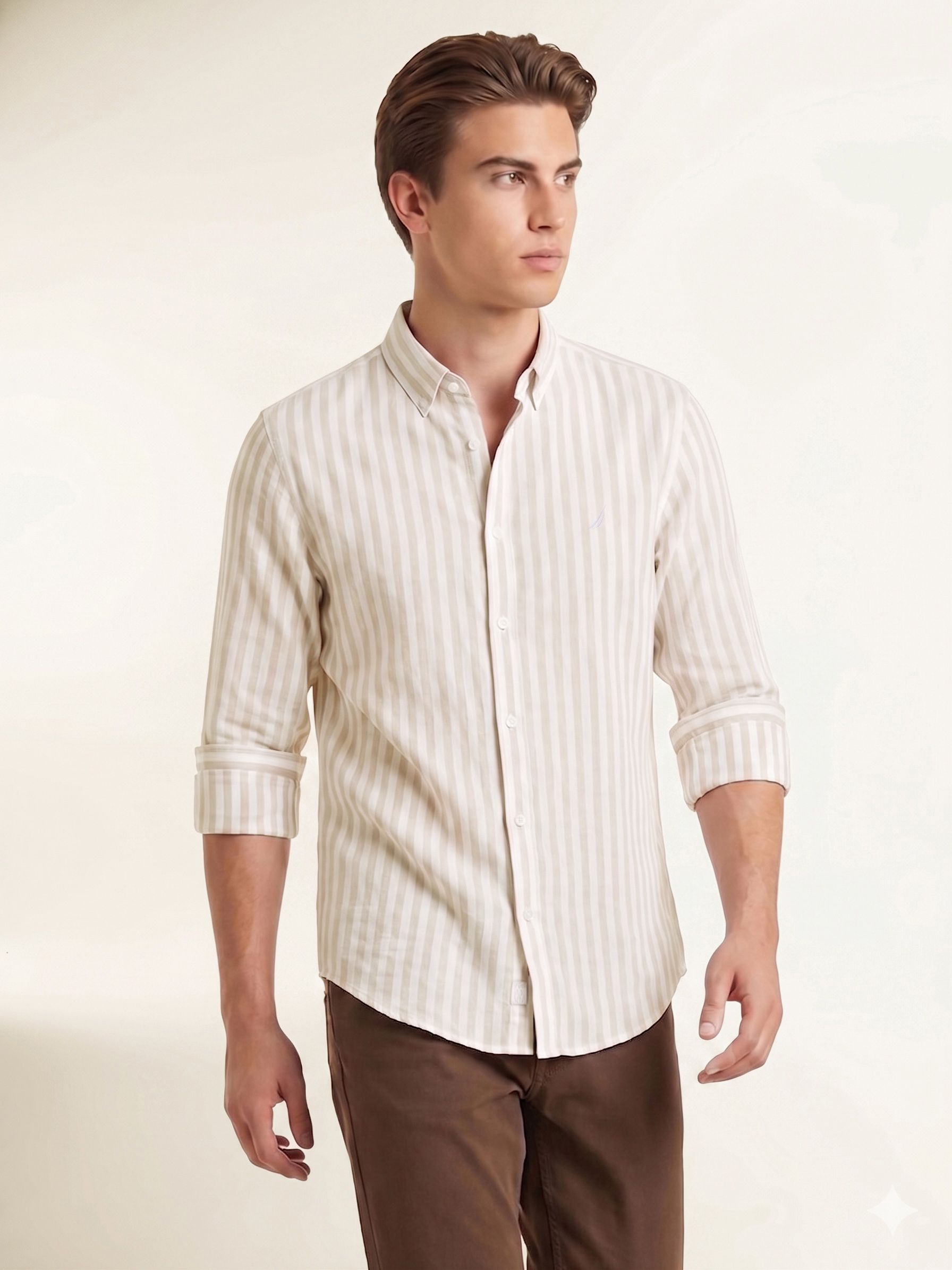 Nautica Cotton Linen Casual Shirt