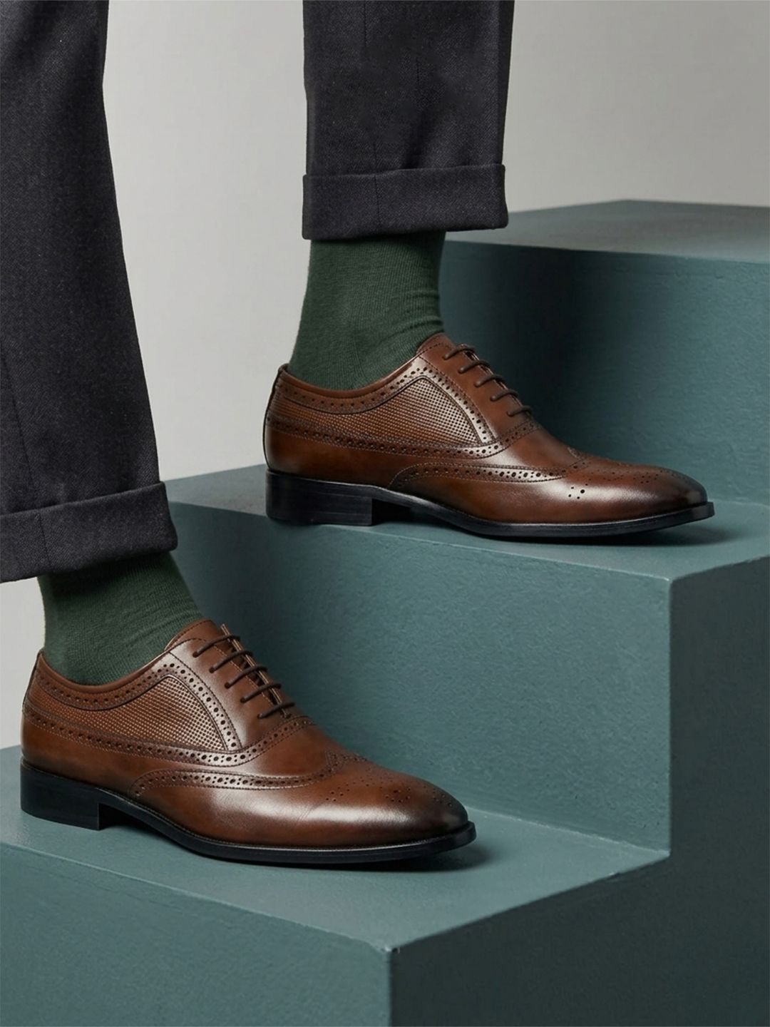 Cliff Fjord Men Gambino Perforated Formal Brogues