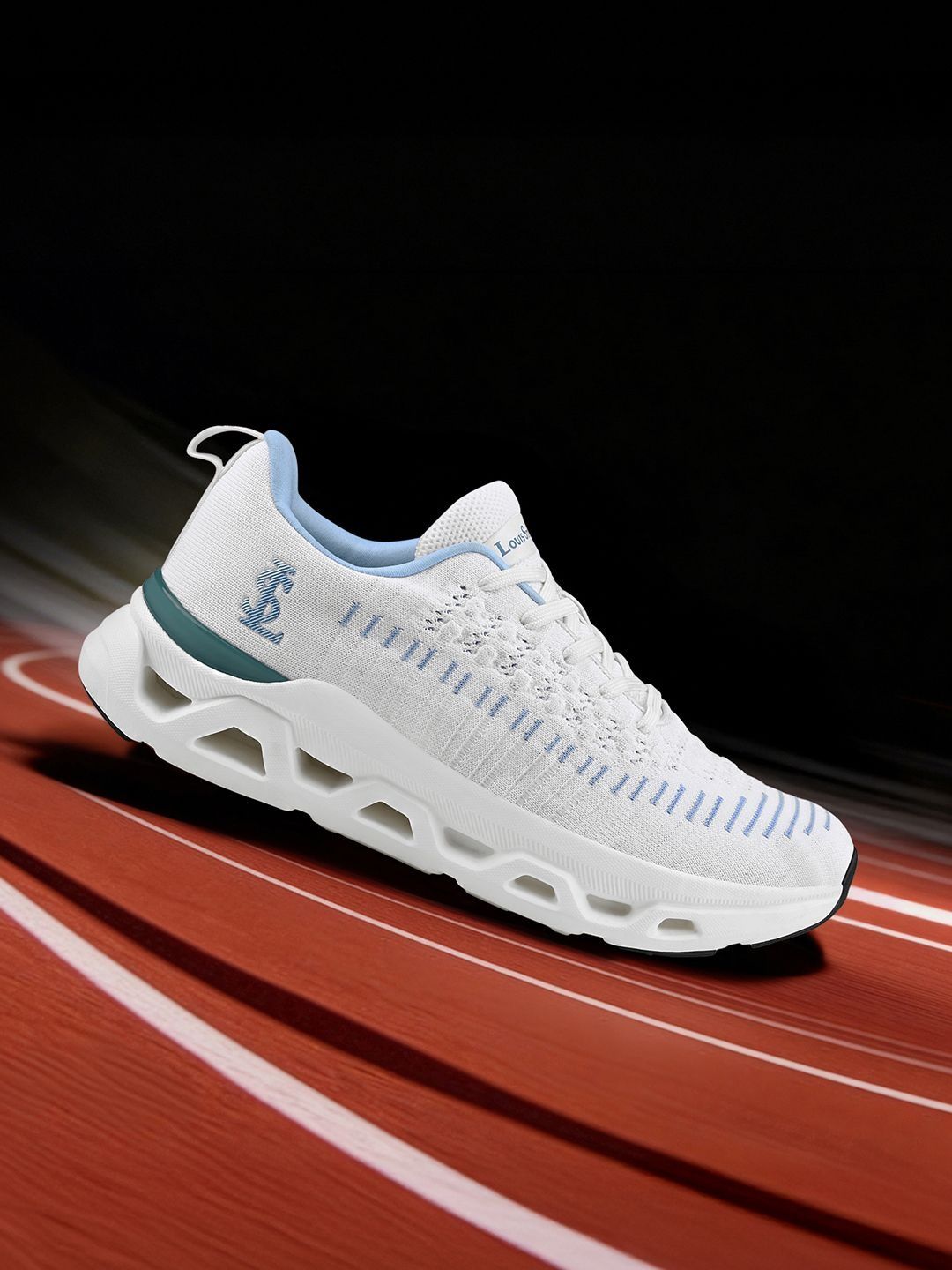 LOUIS STITCH Men Stellar Blue Lightweight Knitted Athleisure Sport Shoes