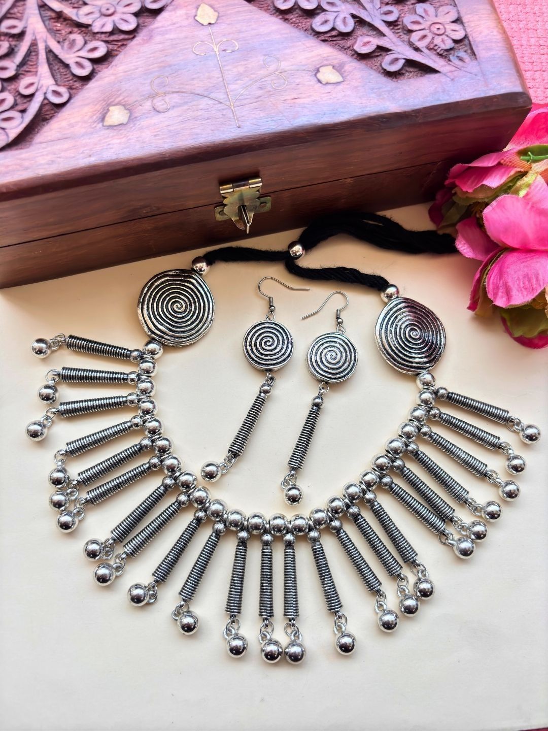 VIVAZS Silver-Plated Jewellery Set