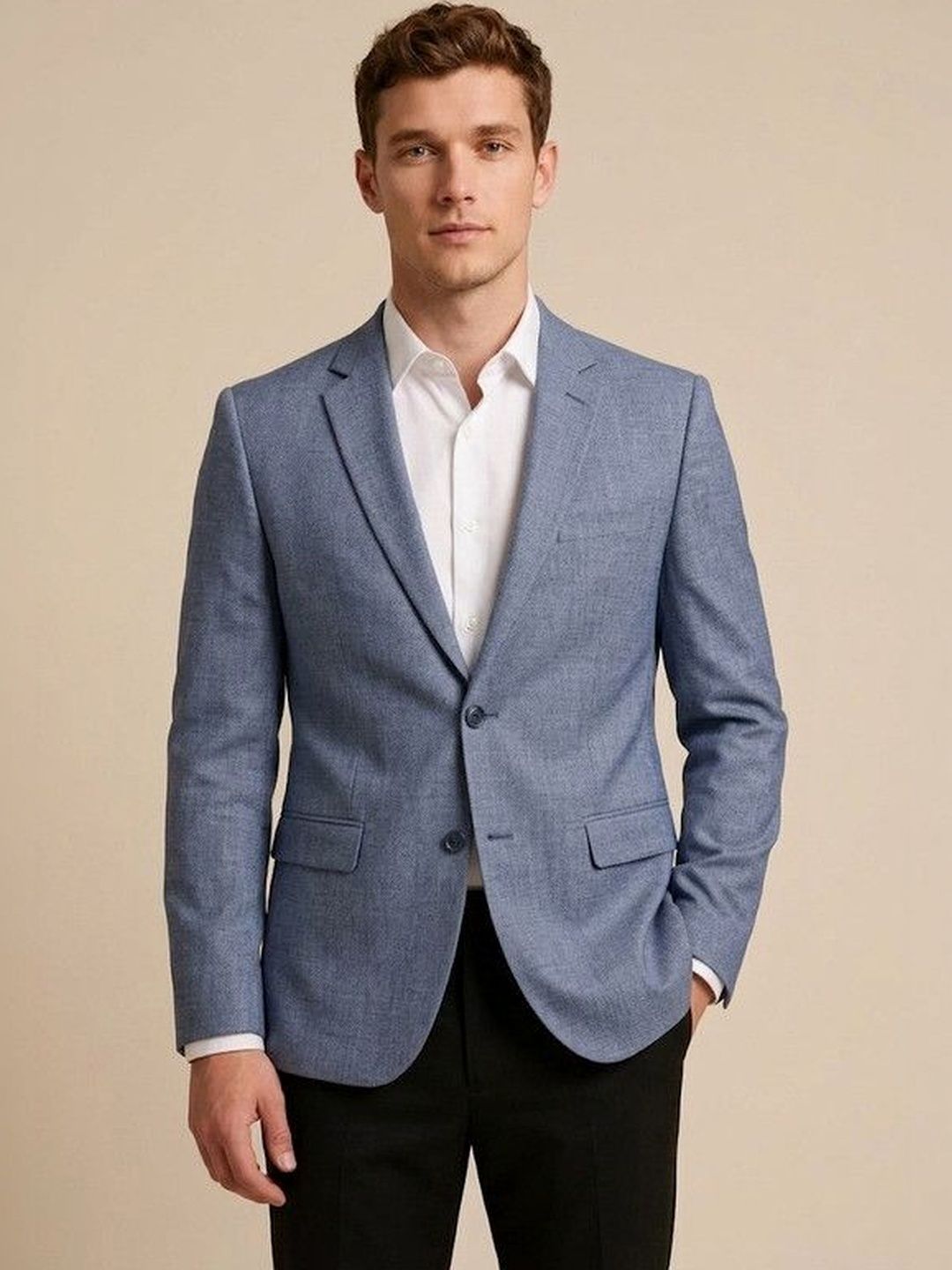 Rb rajniti Blazer Notched Lapel Single-Breasted Tailored Fit Formal Blazers