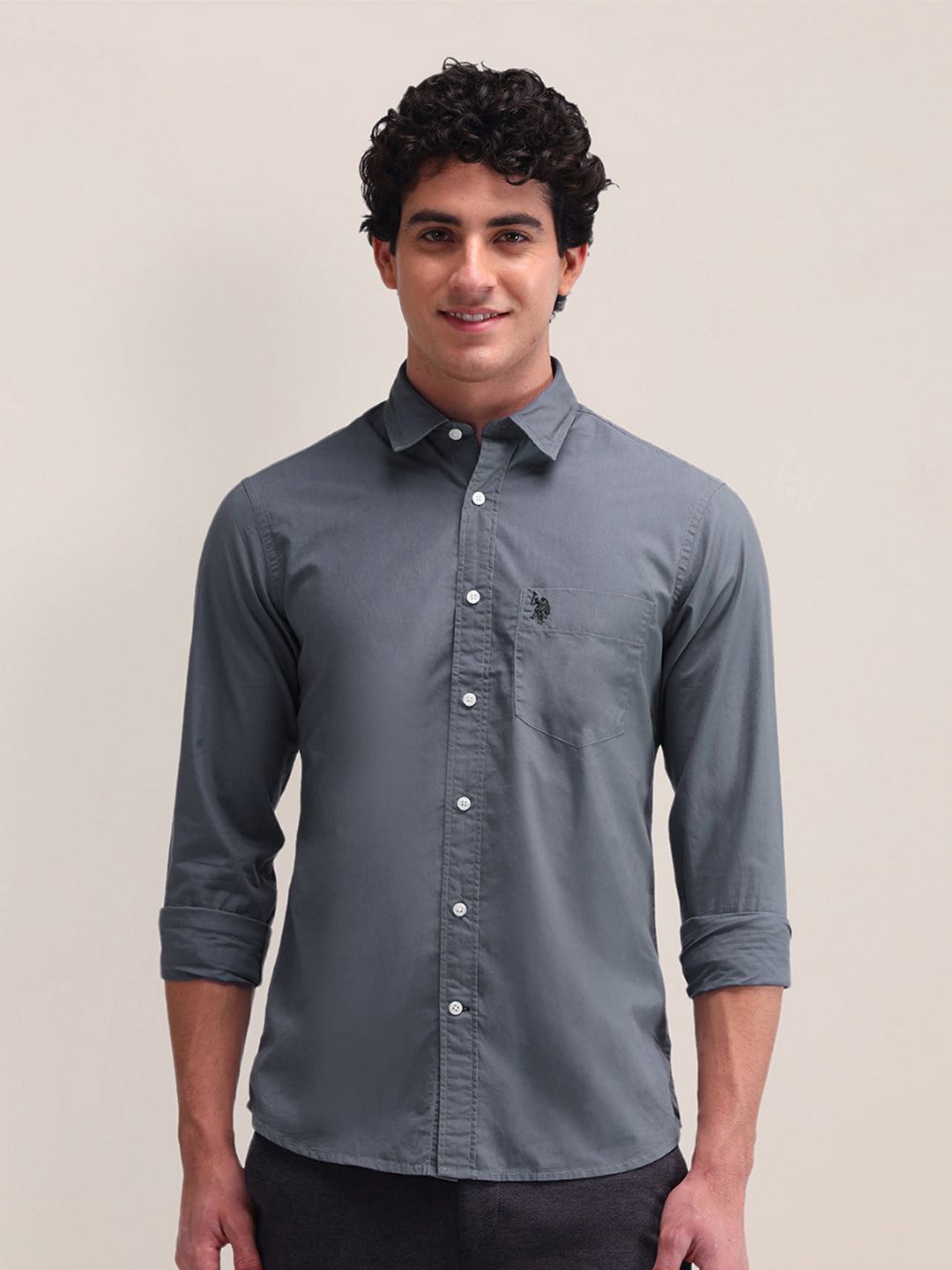 U.S. Polo Assn. Tailored Fit Pure Cotton Casual Shirt