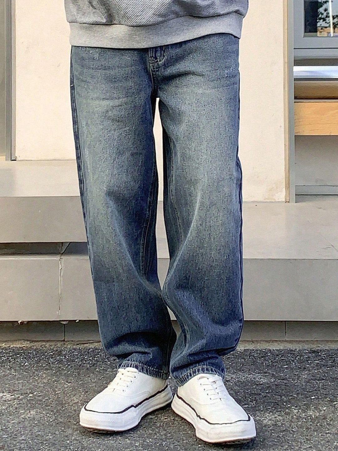R.Code by The Roadster Life Co. Men High-Rise Heavy Fade Stretchable Jeans